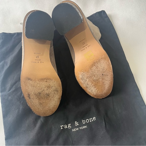 Rag and Bone Willow Gray Suede Boots Size 37 with Duster - Picture 4 of 8